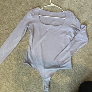 Banana Republic Light Purple Long Sleeve Bodysuit
